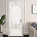 Door Stickers Peel and Stick White Art Decals Door Murals European Style 3D Vinyl Wrap Wallpaper Removable Doors Poster for Home Decor, 30.3 