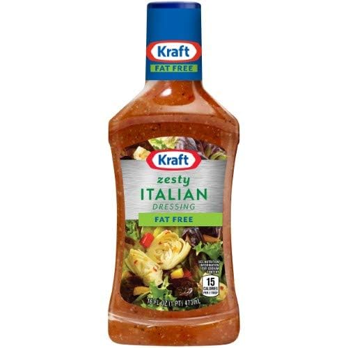 Kraft Fat Free Zesty Italian Salad Dressing 16 oz Salt