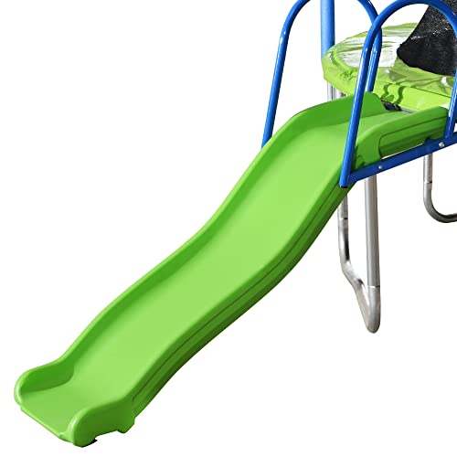EMKK 12 Trampoline with Slide and Swings,Trampolines for Kids and Adults Large Recreational Trampoline with Basketball Hoop and Ladder,Outdoor Backyard Trampoline with Net