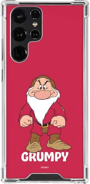 Skinit Clear Phone Case Compatible with Galaxy S23 Ultra - Officially Licensed Disney Snow White Grumpy Dwarf Design