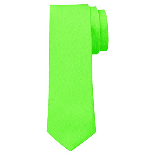 om3tm K de 13 Neon vert cravate fine Homme Smoking slim Uni Tie Fin fabriqué à la main mariage Business Cravate (Vert Fluo)