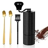 FAEFTY Kaffeemühle Manuelle, Handmühle Edelstahl, Handmühle Kaffee Edelstahlmahlwerk, Handkaffeemühle Für Pour-Over Coffee, French Press und Espresso