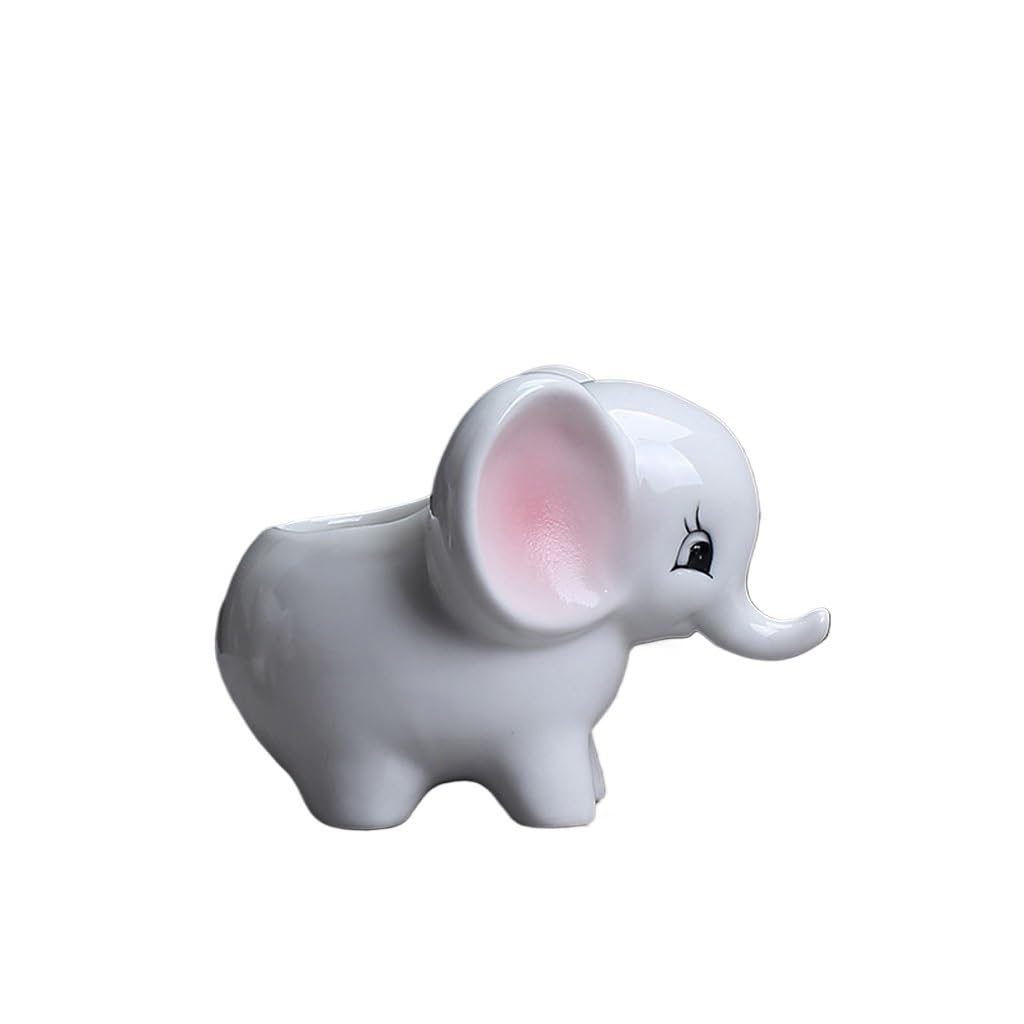 Pot pour plantes d'intérieur idée cadeau céramique éléphant déco de table
