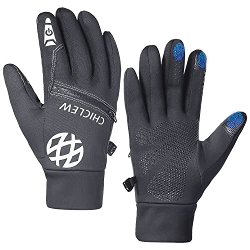 CHICLEW Winter Touchscreen Warme Handschuhe, Winterradhandschuhe für Herren Damen, MTB Handschuhe rutschfest Wasserabweisende Winddichte, Fahrradhandschuhe zum Laufen Skifahren Fahren Klettern Cover