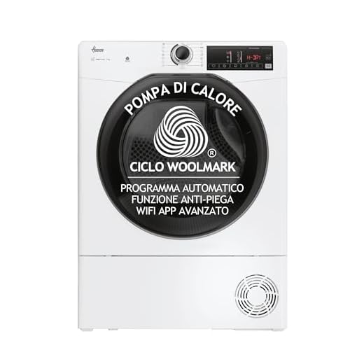 Hoover H-DRY 350 Asciugatrice 9 Kg a Pompa di Calore, Wi-Fi + Bluetooth, Aquavision Easy Case, 15+1 Programmi, Partenza Ritardata, 85 x 59,6 x 60,4 cm (AxLxP), Bianco, HR EH9N2TBE-S