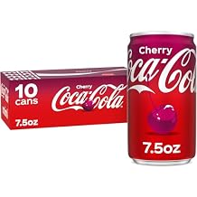 Coca-Cola Cherry Soda Soft Drink Fridge Pack Mini Cans, 7.5 fl oz, 10 Pack