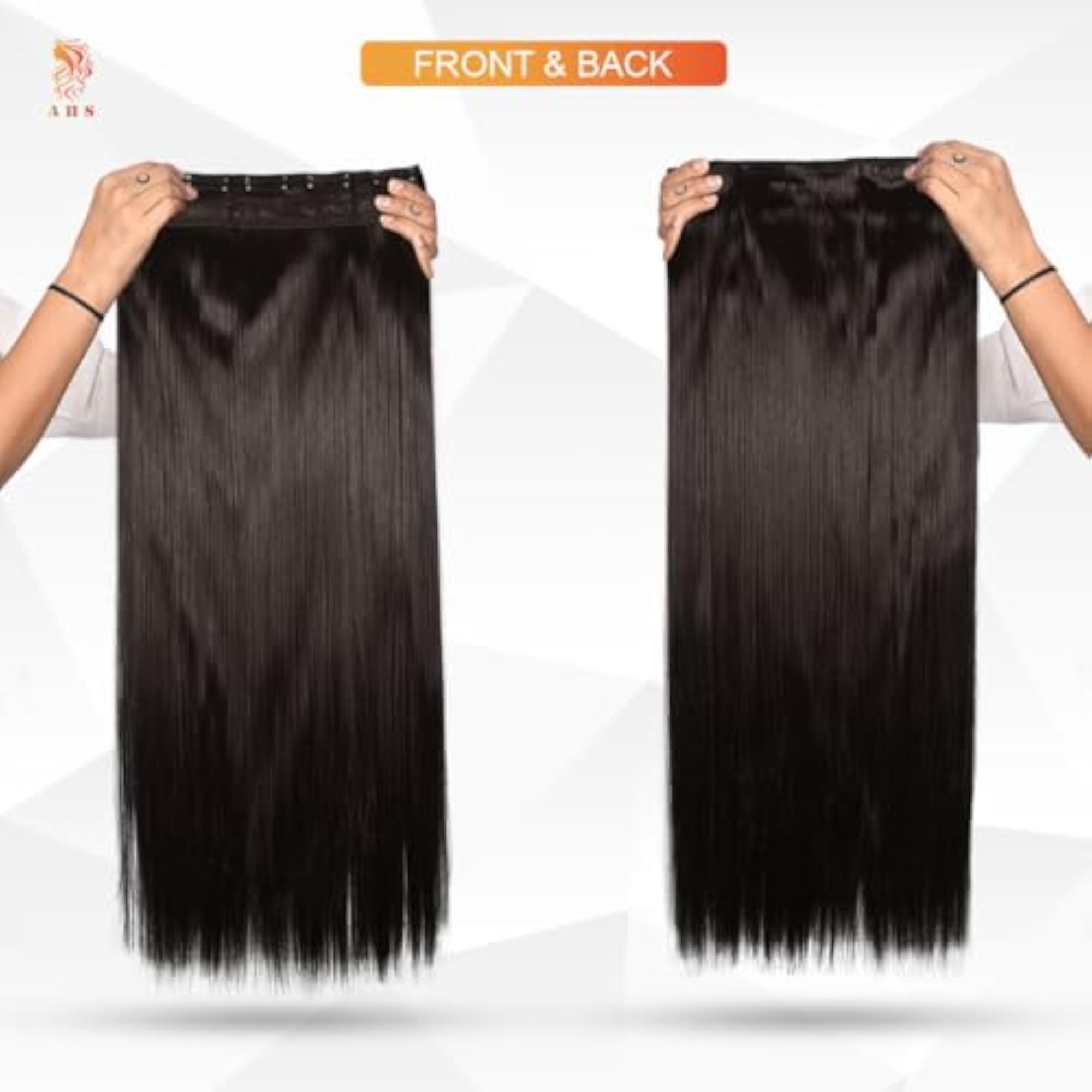 Premium Natural Dark Brown Clip In Straight Hair Extensions for Women