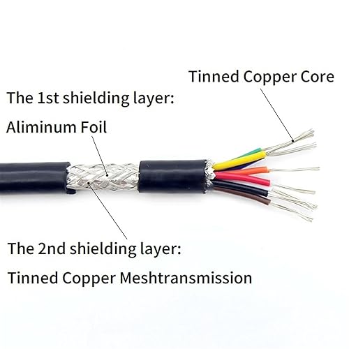 Cable de control UL2464 blindado de 5 hilos conductor multifilar de 5 metros 5