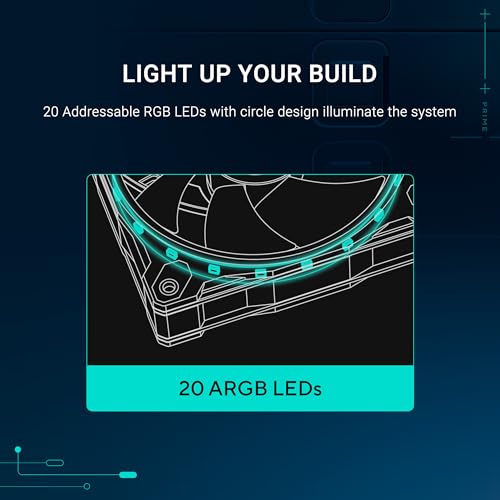 Image of ASUS Prime MR120 ARGB Reverse Fan Black Triple Pack, 28mm Extra-Thick Frame, Quiet, high-Performance Cooling with PWM Control, 20 ARGB LEDs with Dual-Sided Frame Lighting, Aura Sync Compatibility