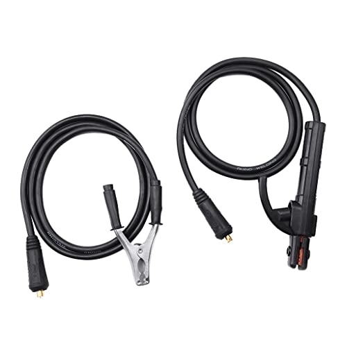 Flameer 1PC 300A Stick Welding Electrode Holder Cable 1.5M Cable Connector for ARC Inverter Welder