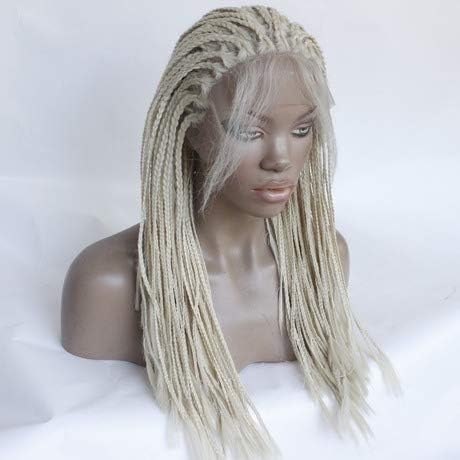 Femmes Long synth¨¦tique Lace Front perruque Main Tresse dames perruque  Afro synth¨¦tique Am¨¦rique Bo?te Tresses Lace Front Wigs -22 pouces- :  Amazon.fr: Beauté et Parfum