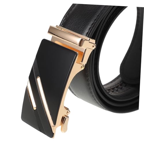 Men's Automatic Buckle Belt Casual Imitation Leather Strap for Jeans 120CM Stylish Everyday Wear for Men3