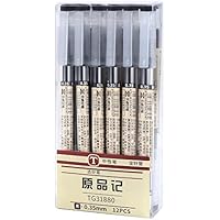 JSMTKJ 12 Piezas Bolígrafo de tinta de gel de 0,35 mm,Tinta