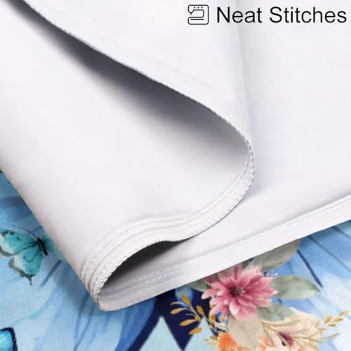 Fronha de cetim azul Butterfy para cabelo e pele Queen Size Silp Fronha de almofada macia de cetim r