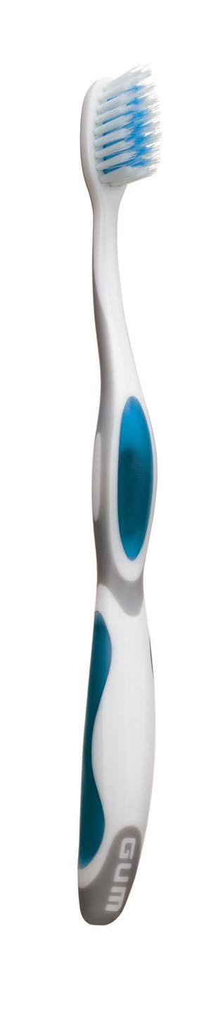 Cepillo de dientes Sunstar Gum Summit con cerdas suaves y cabezal compacto, caja de 12 unidades