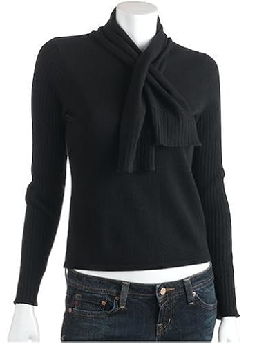 Attached Scarf Sweater 
