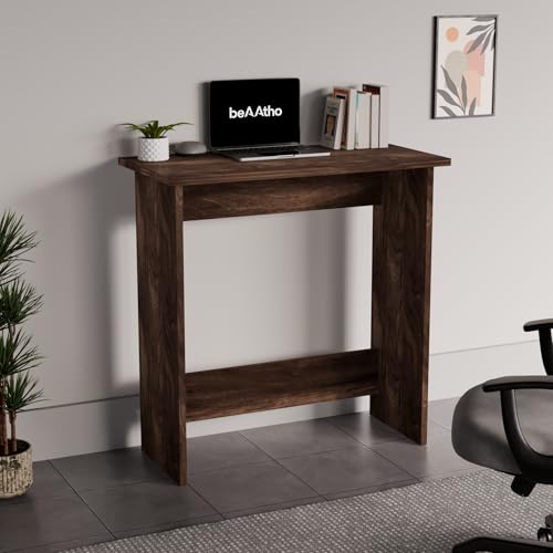 Image of beAAtho Apex Desk for Home Office & Study | Multipurpose Engineered Wood Table with Spacious Top,Premium Finish, Sturdy Legs & Easy DIY Assembly (Brown)