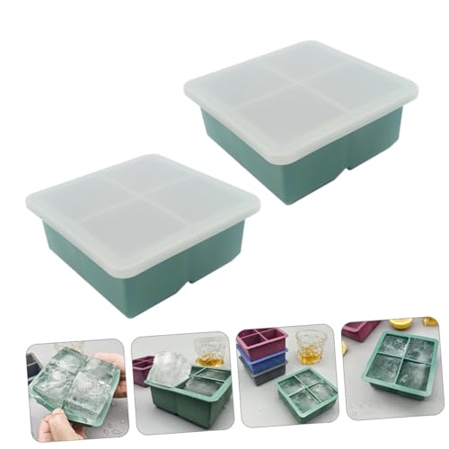 2 Piezas Moldes de Hielo de Silicona con Tapa miniatura 6