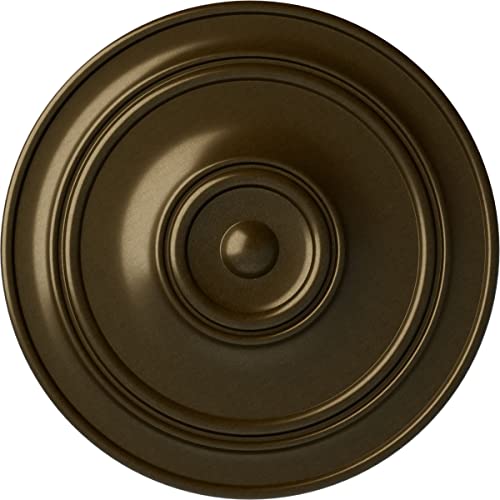 Ekena Millwork CM40CLBRS Small Classic Ceiling Medallion, Brass, 40 1/4"OD x 3 1/8"P