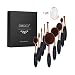 Oval Makeup Brush Set Toothbrush Cute Elite Spoon Make up Cosmetic Brushes for Powder Foundation Contour Blush Concealer BB Cream Eye Kit (10pcs Rose Gold)