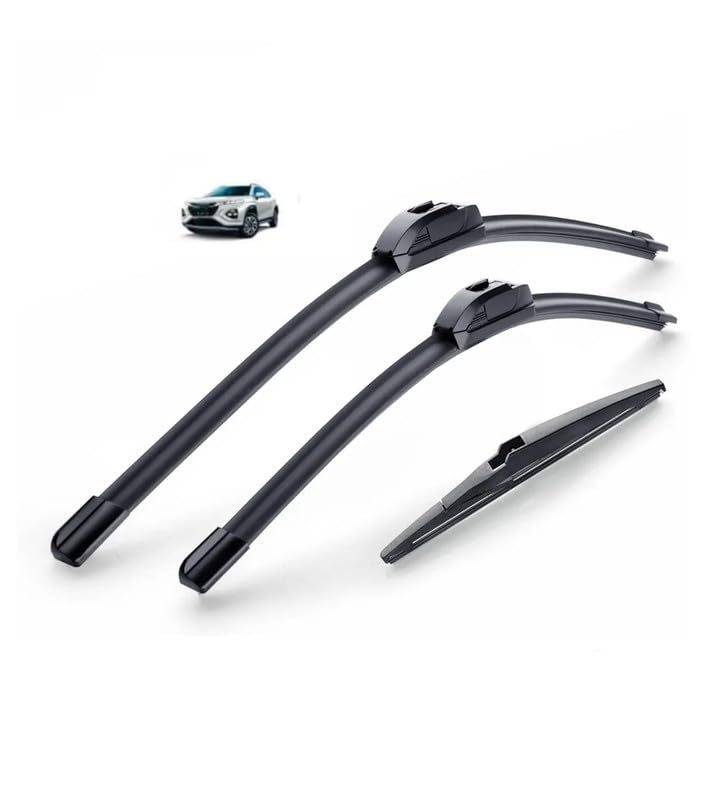 Image of AWB 21 inch+19 inch Frameless /Soft Wiper Blades with 12 inch Rear Specific Wiper Blade Replacement Set for Maruti Fronx(Set of 3)