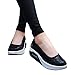 Zapatos Deportivos Mujer Las Mujeres de la Moda Zapatos de Plataforma de cojín de Aire Zapatos Shake Slip Zapatillas Deportivas Zapatos Mujer (Black, 37)