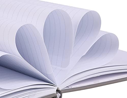 pdbq A5 Notebook Hardback Journal Lined Notebook A5 Inner Pocket Vegan Leather 128 Pages 120gsm Premium Paper with Gift box Bookmark Elastic Closure Ruled Notepad 5.8" X 8.4"Grey