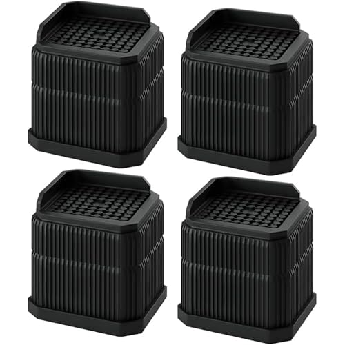 WYCBHZGA 4 Pack Stackable Treadmill Incline Riser Blocks, 3 Inch Height Lift for Leveling & Uphill Training, Heavy Duty Support up to 4000 lbs, for Gym and Home Use