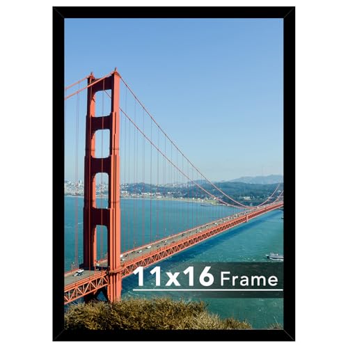 HEYTUYA 11x16 Picture Frame Black for Wall Hanging 11 x 16 Frame Wall Gallery Photo Frame with Shatter Resistant Plexiglass Black