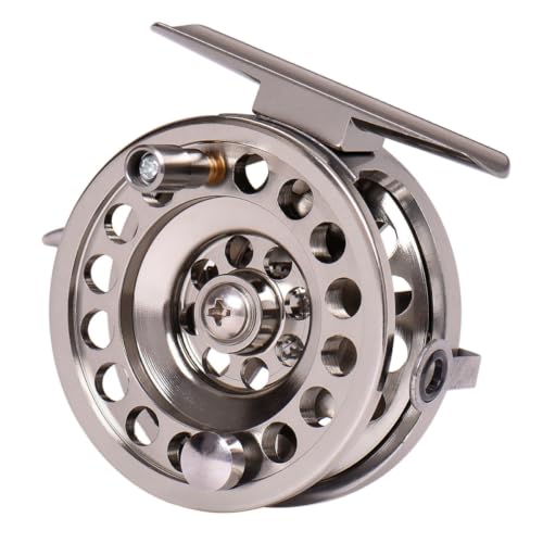 Aluminium Alloy Fly Fishing Reel 2 Gear 1: 1 Ratio Hand Right Silver