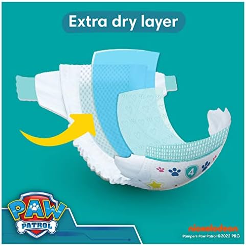Pampers Baby-Dry Paw Patrol Edition Size 6, 164 Nappies, 13kg-18kg, Monthly Pack, Up to a 100% Leak-Free & Comfortable Night - View 8