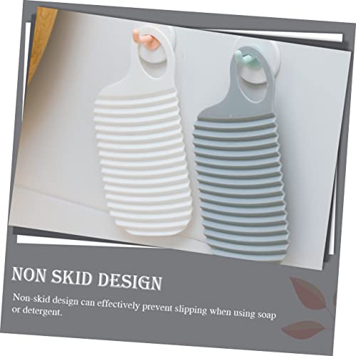 ERINGOGO 4pcs Small Anti-slip Washboard Laundry Boards, Rubber Foldable Washing Pads for Home Clothes Hand Washing, White and Grey Mini Washboards for Delicate Garments - Image 9