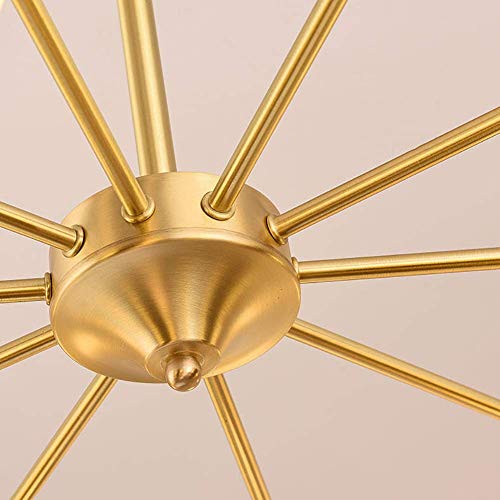 Luz de techo ajustable Sputnik de latón con 8 focos de iluminación 5