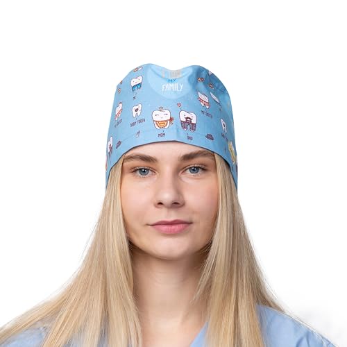 Image of Hats for Women and Mens Caps with Sweatband Adjustable Tie Back Working Cap Cotton One Size Unisex Skull Cap Cute Cat Print