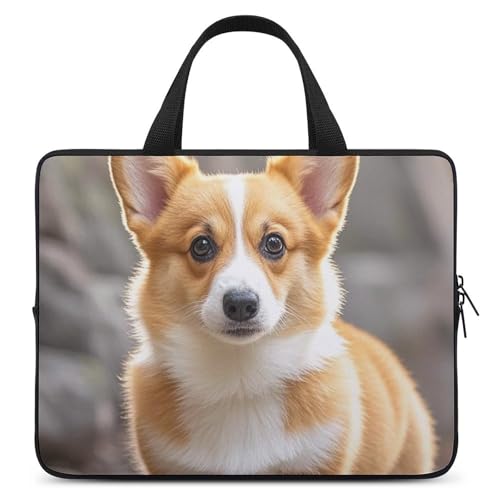 Housse ordinateur portable 12 pouces Corgi pour une protection chic au quotidien