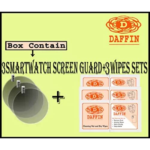 Image of DAFFIN Premium Flexible 9H Screen Guard for Fire-Bolt Almighty Smartwatch (Transparent, Pack of 3) (DFN-Scrngrd4446)