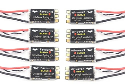 ZHIPAIJI for FVT LittleBee Little Bee BLHeli_S Spring 2-6S 20A 30A ESC DSHOT ESC Speed Controller for QAV-X FPV Raing Drone Quadcopter (Color : 20A 8 pcs)