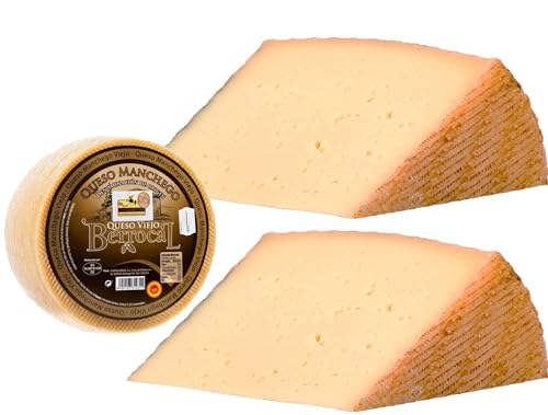 2 Cuñas de 200 g Envasadas - Queso Manchego Berrocal - Envío 24h - Queso Viejo Manchego (2 Cuñas)