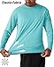 KEFITEVD Men's UPF 50+ Sun Protection UV SPF Shirts Long Sleeve Lightweight Quick Dry Swim T-Shirts Rash Guard for Beach Gym Travel Aqua Blue