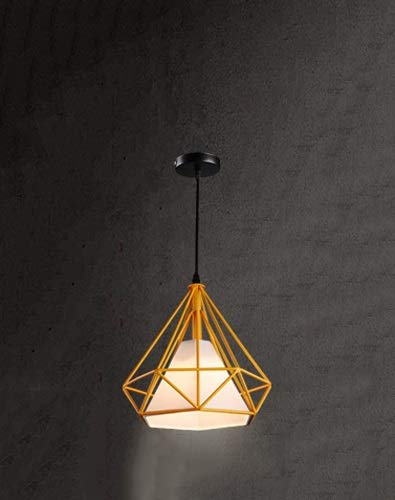 QTRT Nordic Modern Simple Light Restaurant Chandelier Creativo Cabeza única de Tres Cabezas Loft Linterna Lámpara Diamond Iron Art Burner Bar Counter Tube Dormitorio lámpara de iluminación Cover