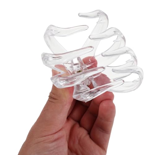 Pinces à chignon transparentes 8 cm POPETPOP lot de 15 pour cheveux épais