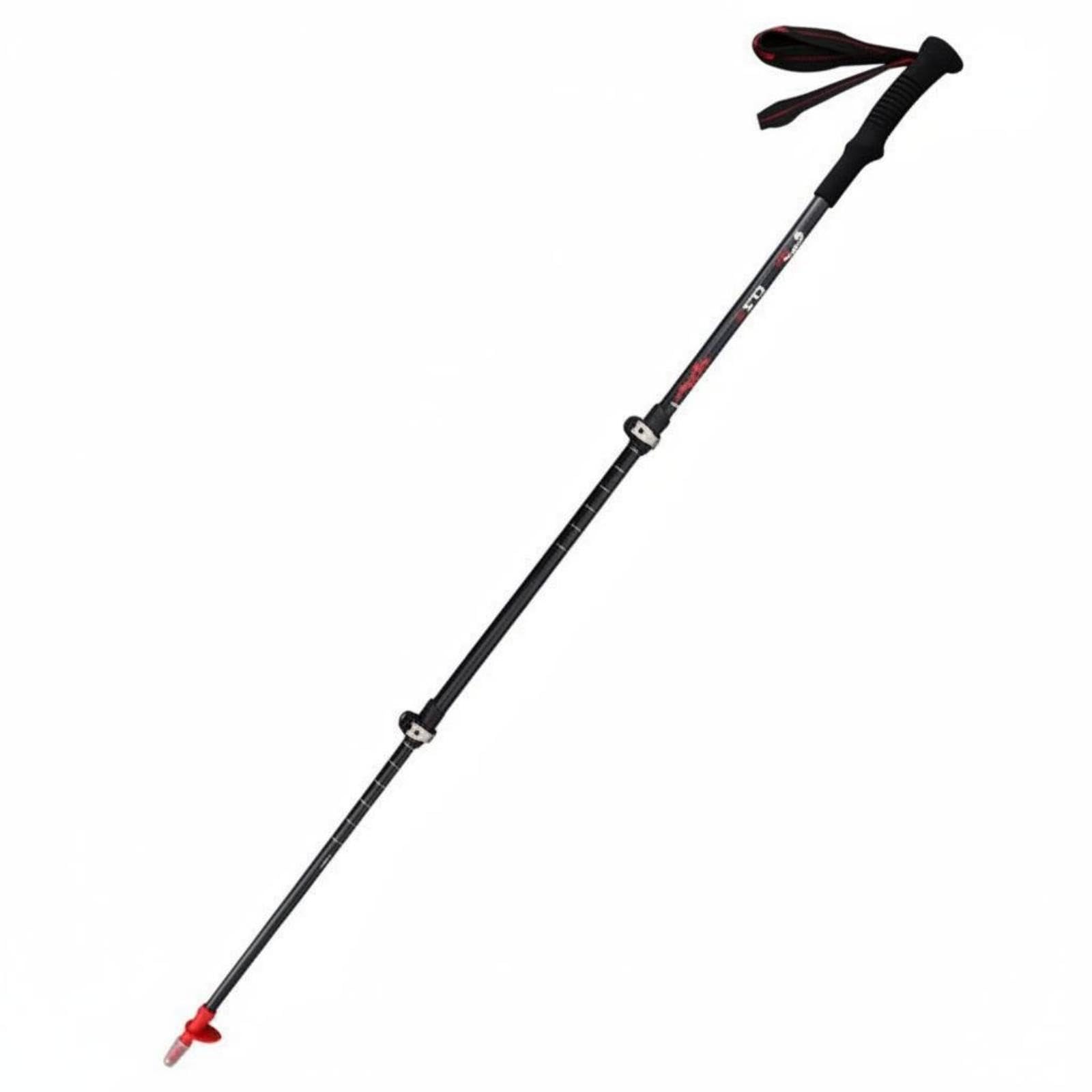 Carbon Fiber Hiking Pole External Lock Adjustable EVA Handle Folding Walking Black-image-38