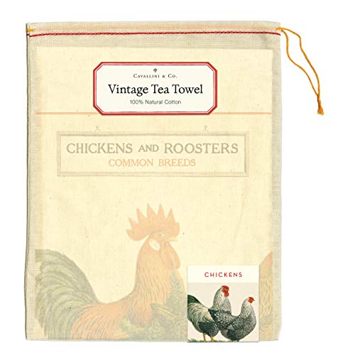 Torchon Poulets Cavallini idée cadeau déco originale - 4