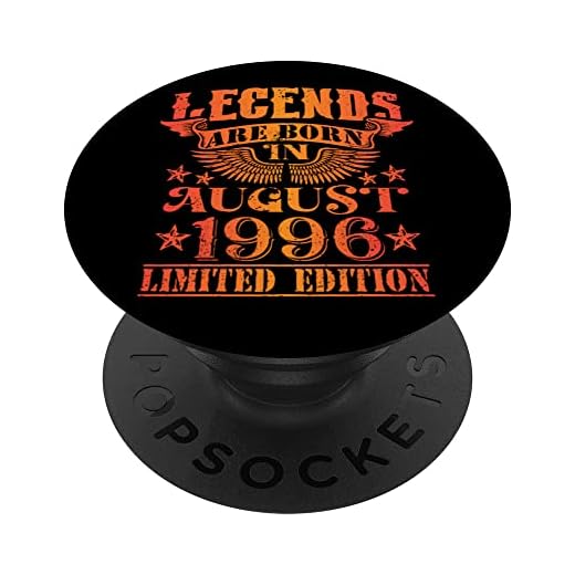 Cumpleaños Agosto 1996 Edición Limitada Regalo Legend PopSockets PopGrip Intercambiable