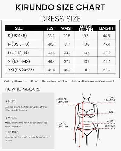 Kirundo Summer Dresses For Women 2024 Casual Spring Linen Button V Neck Short Sleeve Midi Dress Ruffle Tiered White Beach Dress With Pockets thumb #4