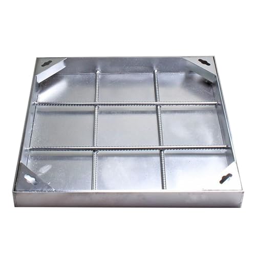 Cubierta invisible de acero inoxidable para alcantarillas al aire libre, tapa plana duradera y resistente para caminos y jardines (largo x ancho 70 x 95 cm / 27.6x37.4in)