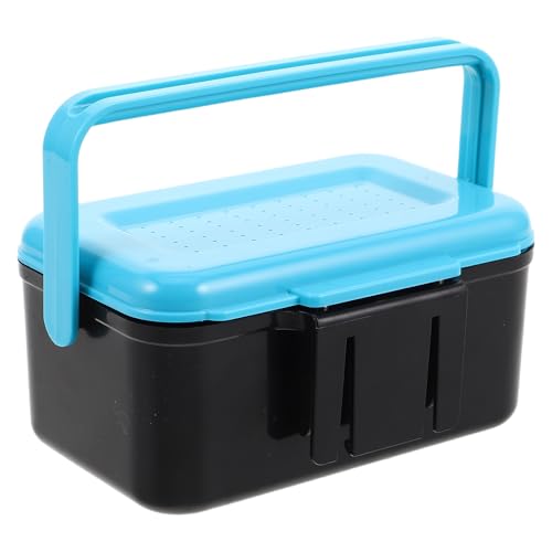Homoyoyo Caja de Pesca Clip para Colgar en Cintura, Soporte para Cebos Vivos de ABS Resistente, Contenedor para Lombrices y Gusanos Rojos, Herramienta para Atrapar Insectos y Guardar