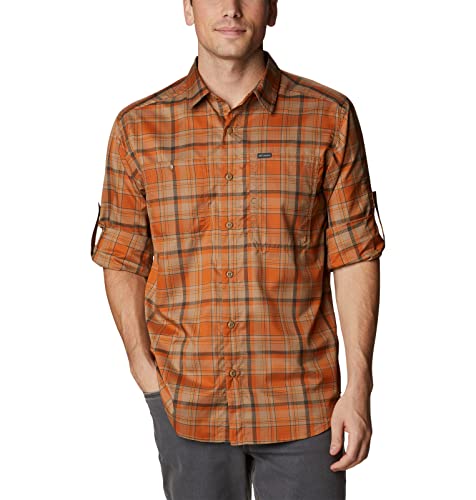 Image of Columbia Men Omni-Shade Silver Ridge Utility Lite Plaid Hiking and Trekking Long Sleeve Shirt