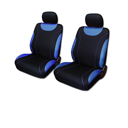 Yupbizauto New 8 Pieces Performance Design Flat Cloth Front And Back Car Seat Covers Set Split Bench (Blue) #TOP2