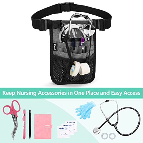 Trunab Nurse Fanny Pack with Tape Holder and Multiple Compartments, Vet Nurse Pouch Waist Bag with Adjustable Waist Strap - Image 2